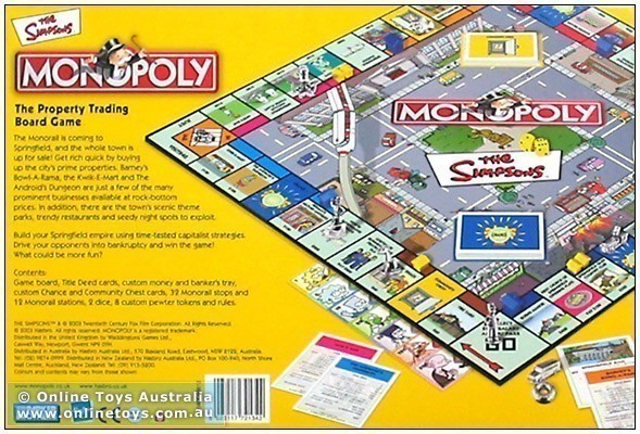 Monopoly - The Simpsons Edition - Back