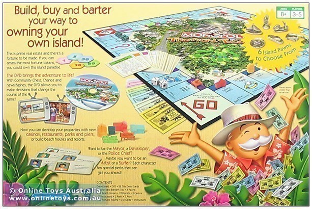 Monopoly - Tropical Tycoon DVD Game - Back