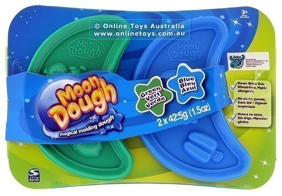 Moon Dough - Double Refill - Green and Blue