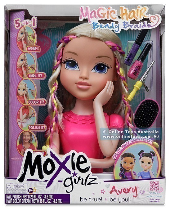 Moxie Girlz - Magic Hair Bendy Braids - Avery Torso Pack