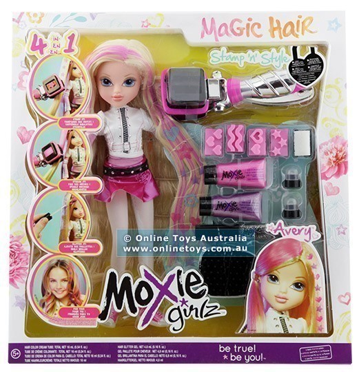 Moxie Girlz - Magic Hair Stamp n Style - Avery