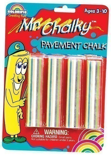 Mr Chalky 4pc Multi-Coloured Chalk