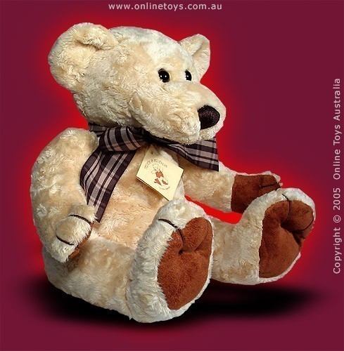 Nathan the Bear 35cm - Cream With Ribbon - Side View