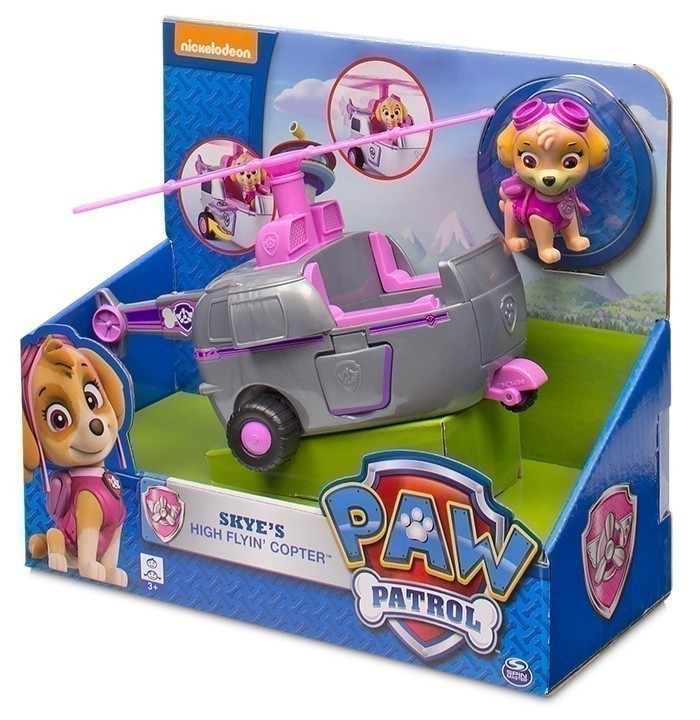 paw patrol skyes high flying copter