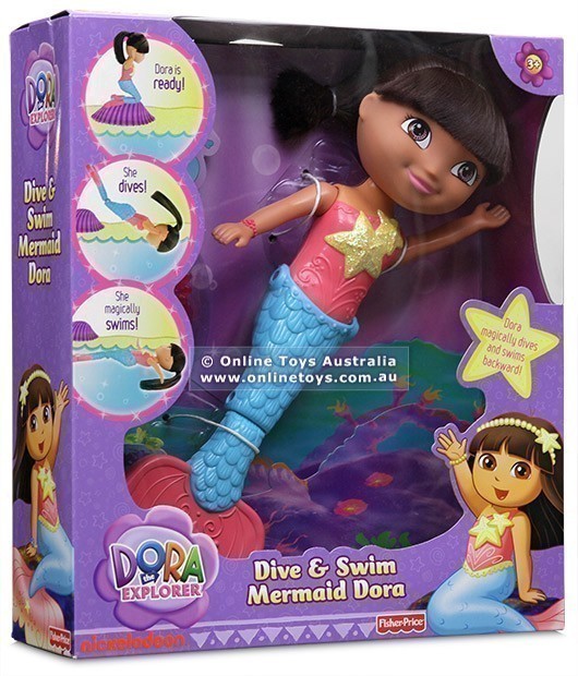 Dora The Explorer - Dive and Swim Mermaid Dora - Online Toys Australia