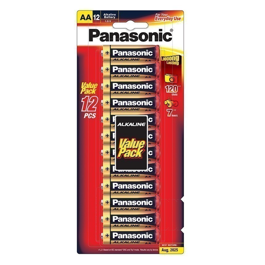 Panasonic - Alkaline Battery Pack - 12 X AA