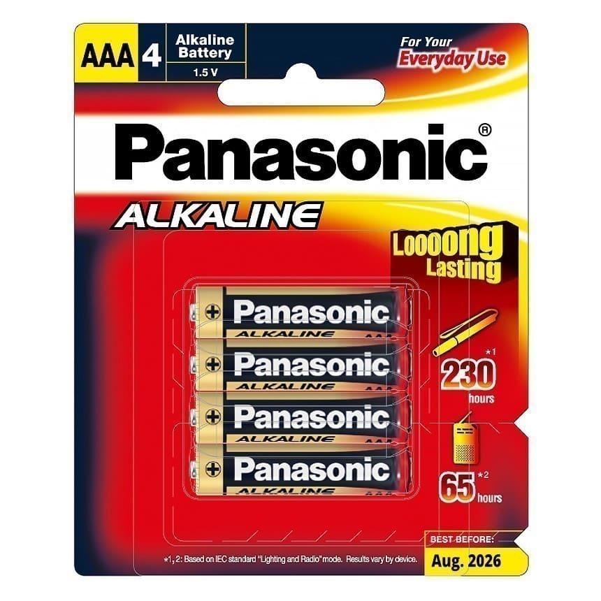 Panasonic - Alkaline Battery Pack - 4 X AAA