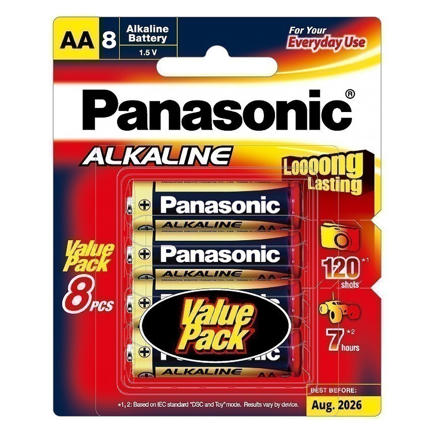 Panasonic - Alkaline Battery Pack - 8 X AA