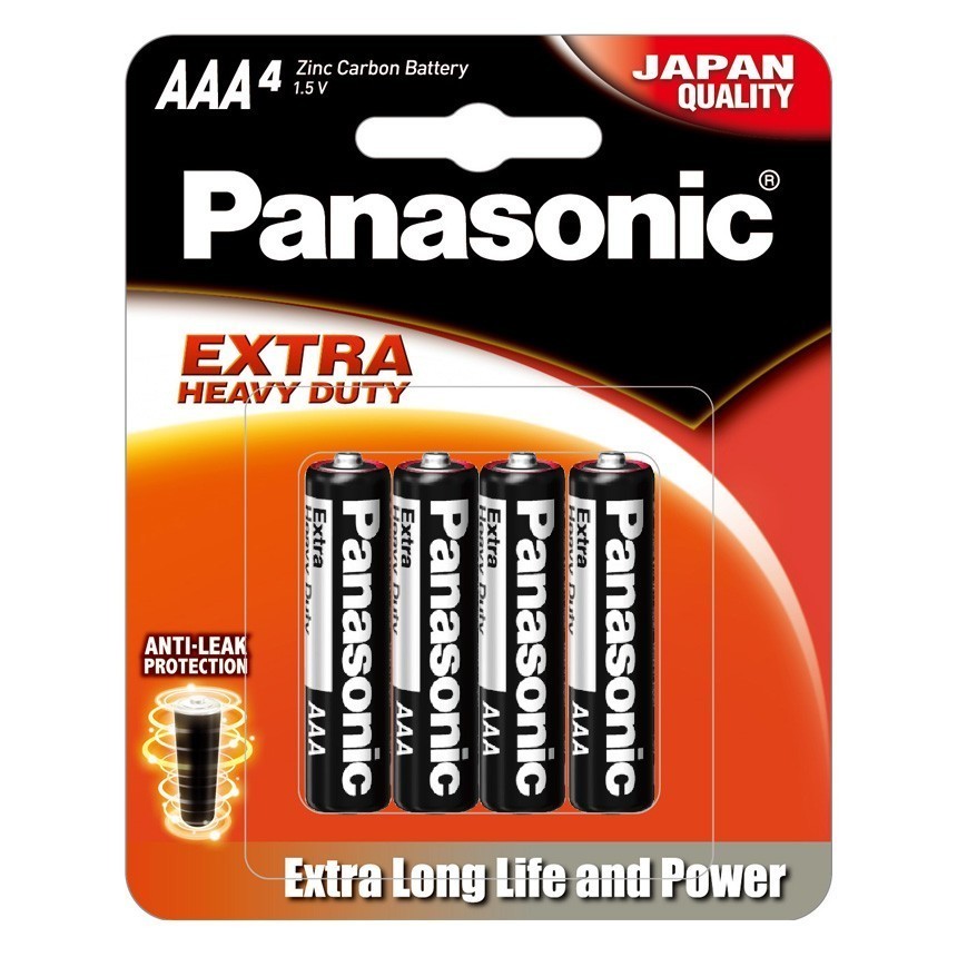 Panasonic - Extra Heavy Duty Battery Pack - 4 X AAA