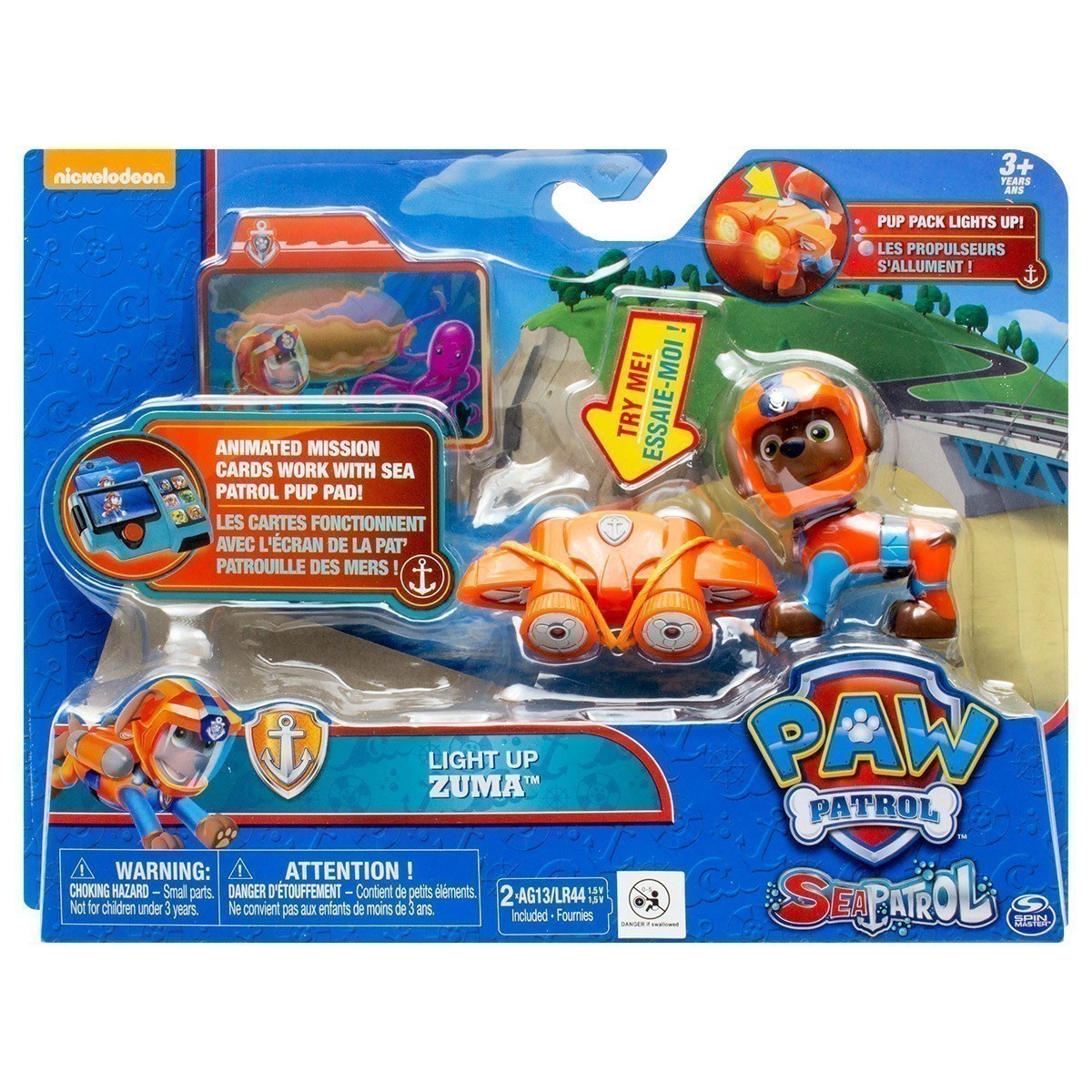 Paw Patrol - Sea Patrol Deluxe Figure - Light Up Zuma