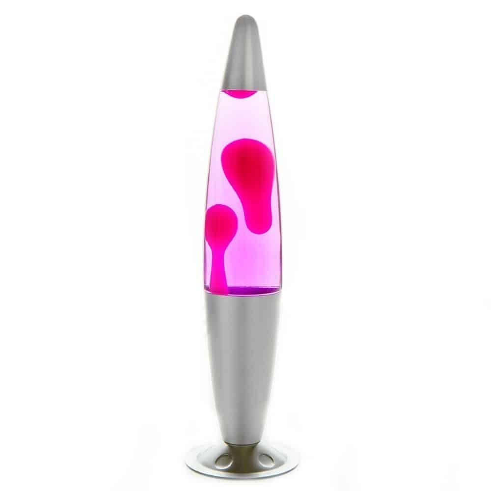 Peace Motion Lamp - Silver Base - 40cm Pink & Pink Lamp