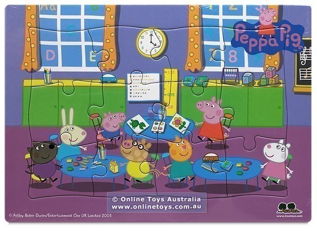 Peppa Pig - 12 Piece Frame Tray Puzzle - Classroom Fun