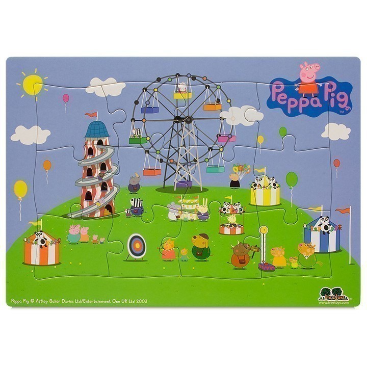 Peppa Pig - 12 Piece Frame Tray Puzzle - Town Fair