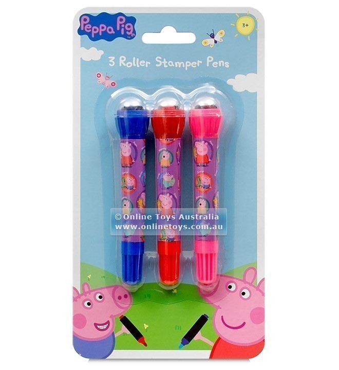 Peppa Pig - 3 Roller Stamper Pens