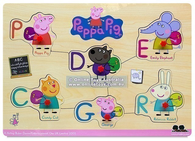 Peppa Pig - 6 Piece Peg Puzzle - Friends