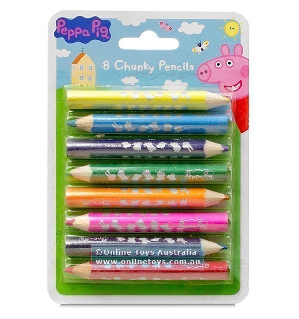Peppa Pig - 8 Chunky Colour Pencils