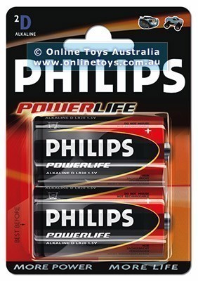 Philips PowerLife Alkaline Battery - 2 X D