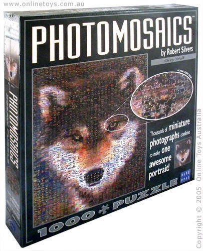 Photomosaics - Grey Wolf - 1,000 Piece Jigsaw Puzzle