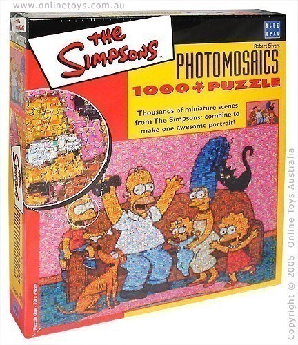 Photomosaics - The Simpsons - 1000 Piece Jigsaw Puzzle - Online