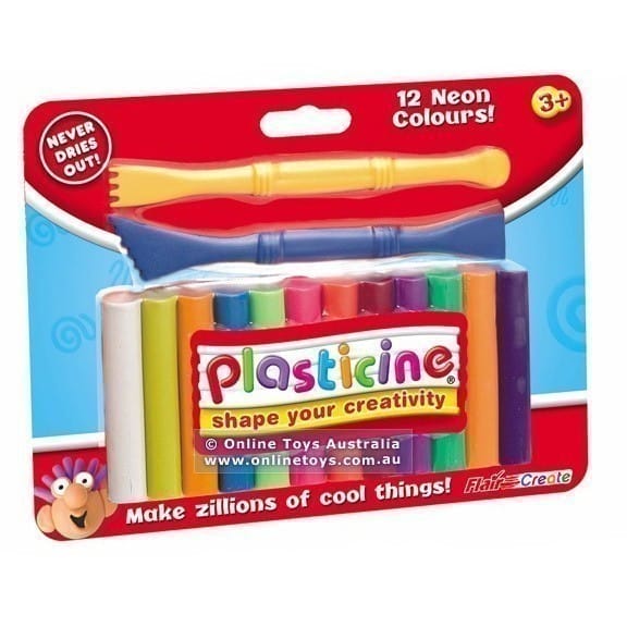 Plasticine 12 Pack of Neon Sticks