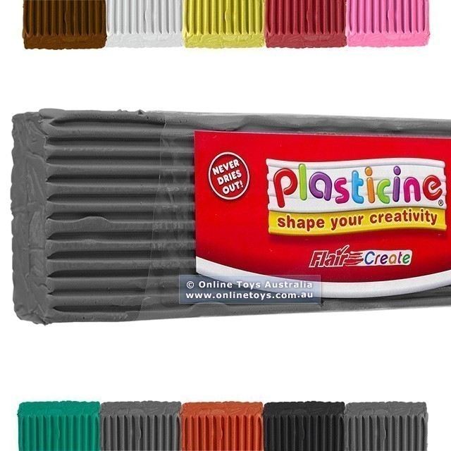 Plasticine 500g Block - Grey