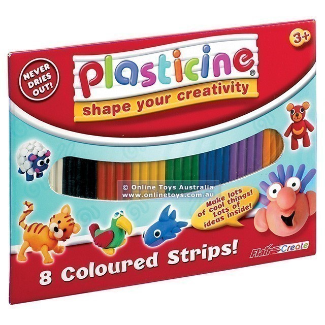 Plasticine 8 Coloured Strips