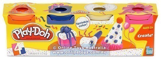 Play-Doh 4 Pack - Birthday Theme Colours