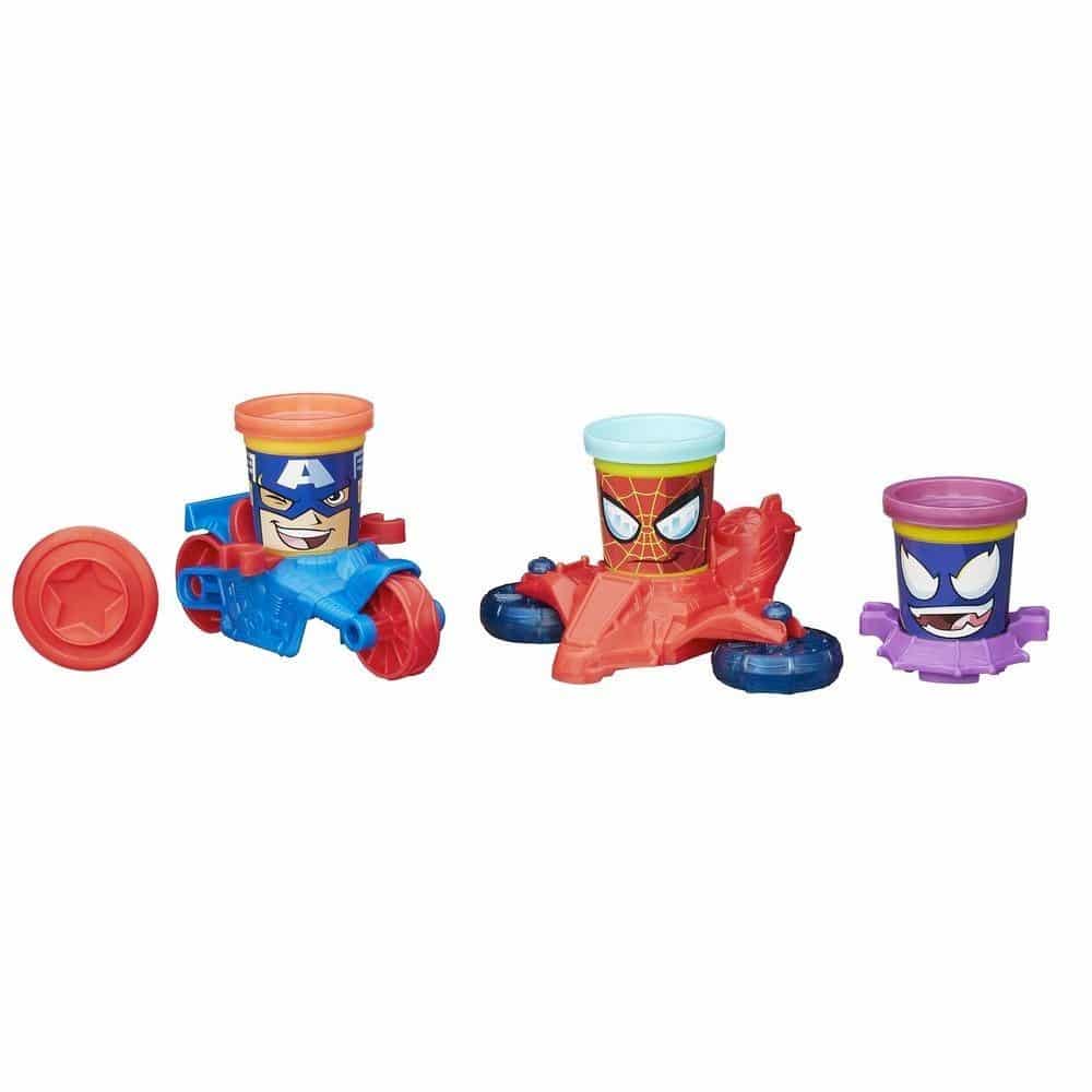 Play-Doh - Can-Heads - Marvel Captain America Spider-Man & Venom