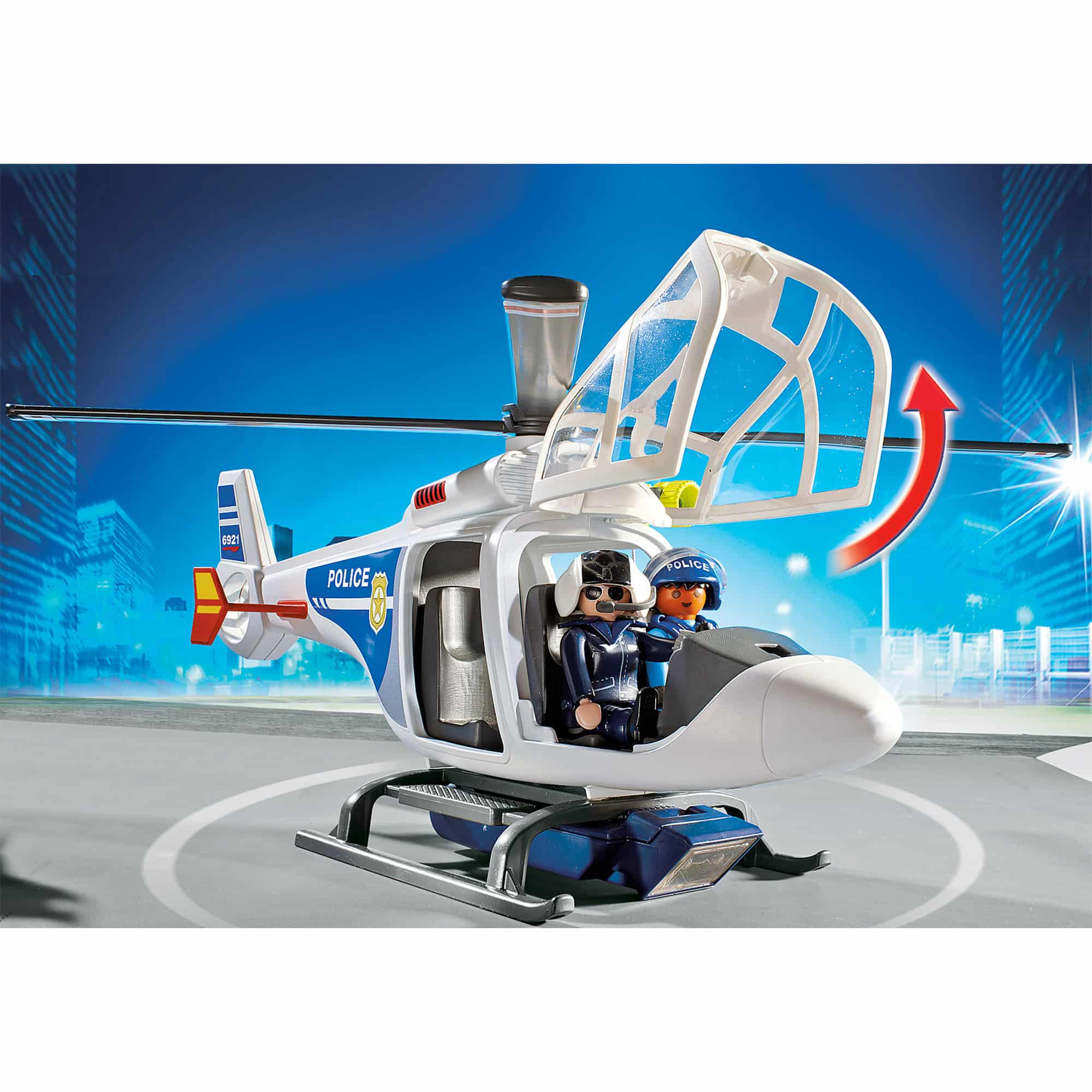 Playmobil - City Action - Police Helicopter with LED Searchlight 6921