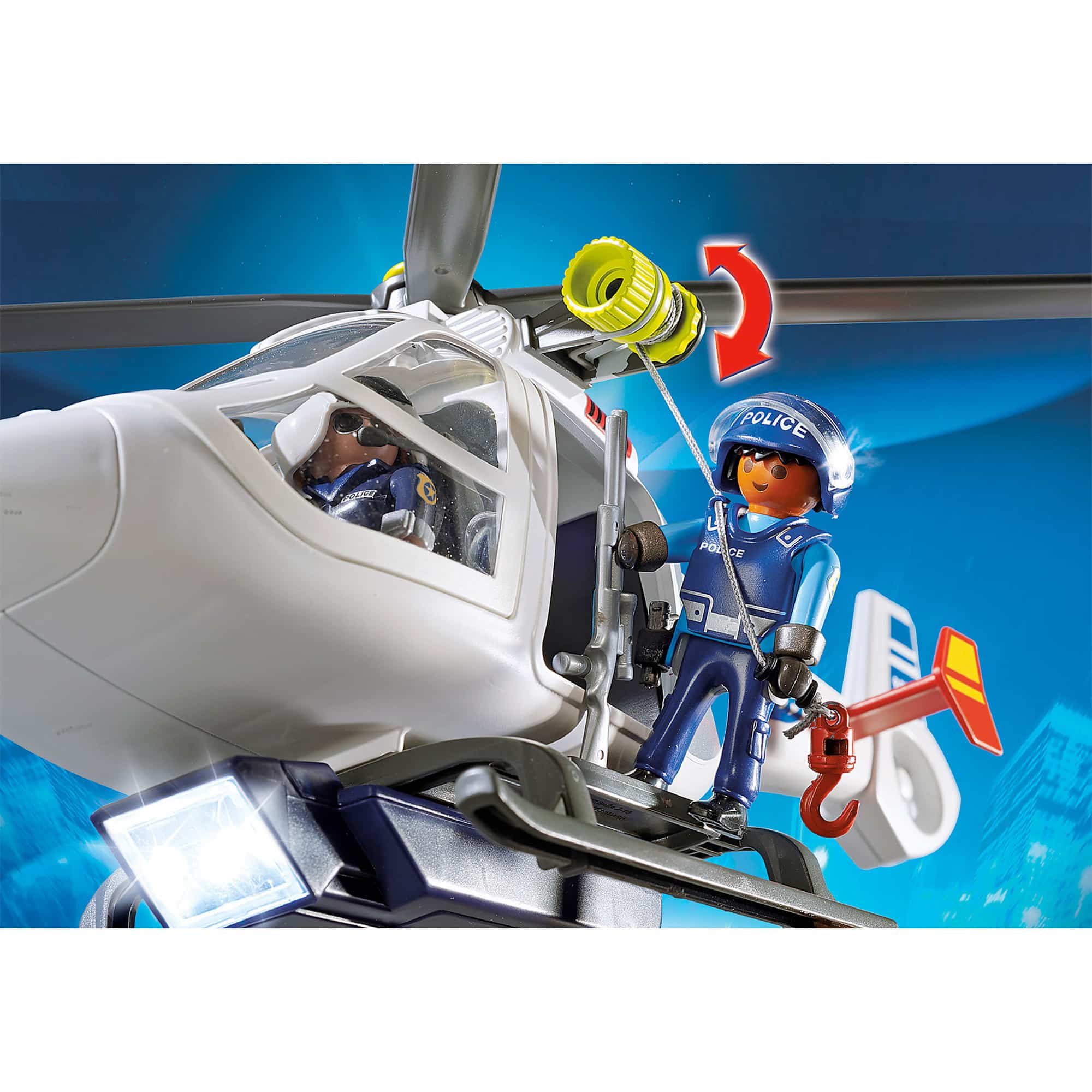 Playmobil - City Action - Police Helicopter with LED Searchlight 6921