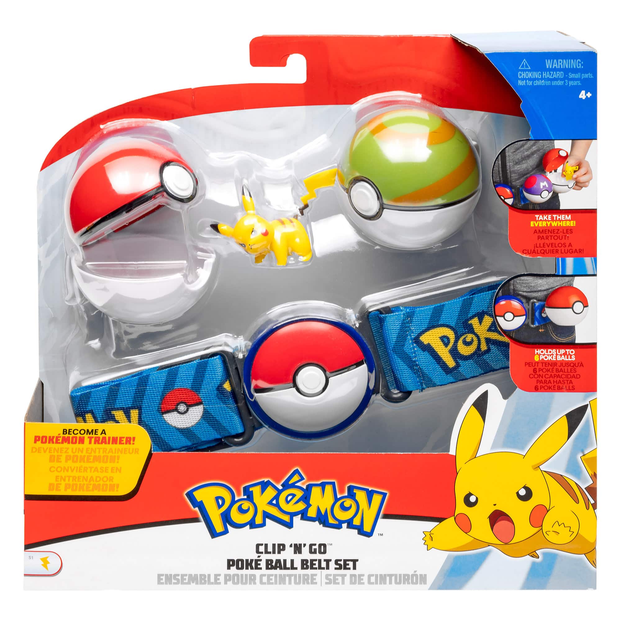 Pokémon - Clip'N'Go Poké Ball Belt Set Pikachu