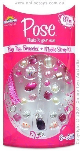 Pose - Bag Tag, Bracelet and Mobile Strap Kit - Pink