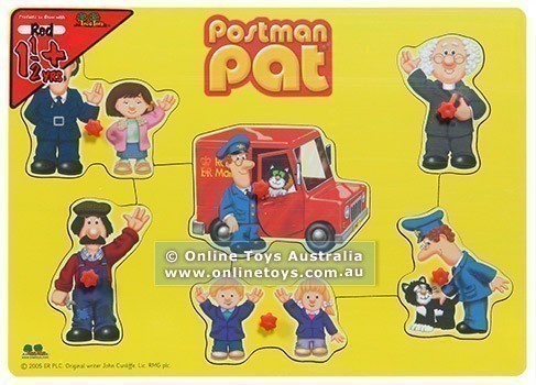 Postman Pat - 6 Piece Peg Puzzle - Yellow