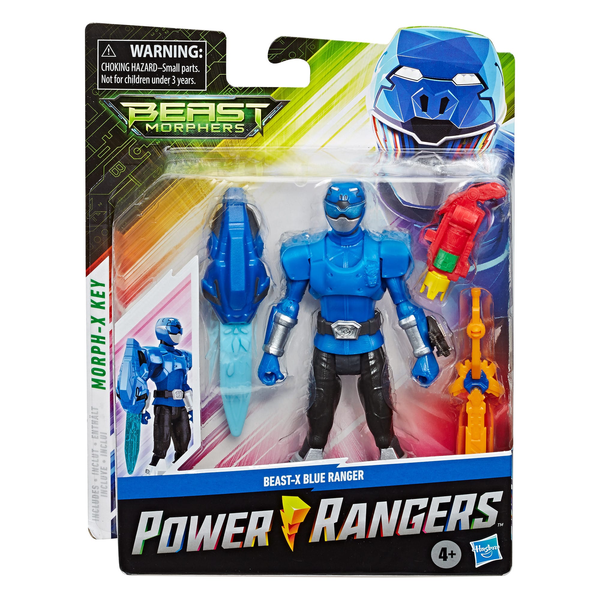 Power Rangers - Beast Morphers - 6 Inch Beast-X Blue Ranger Action Figure