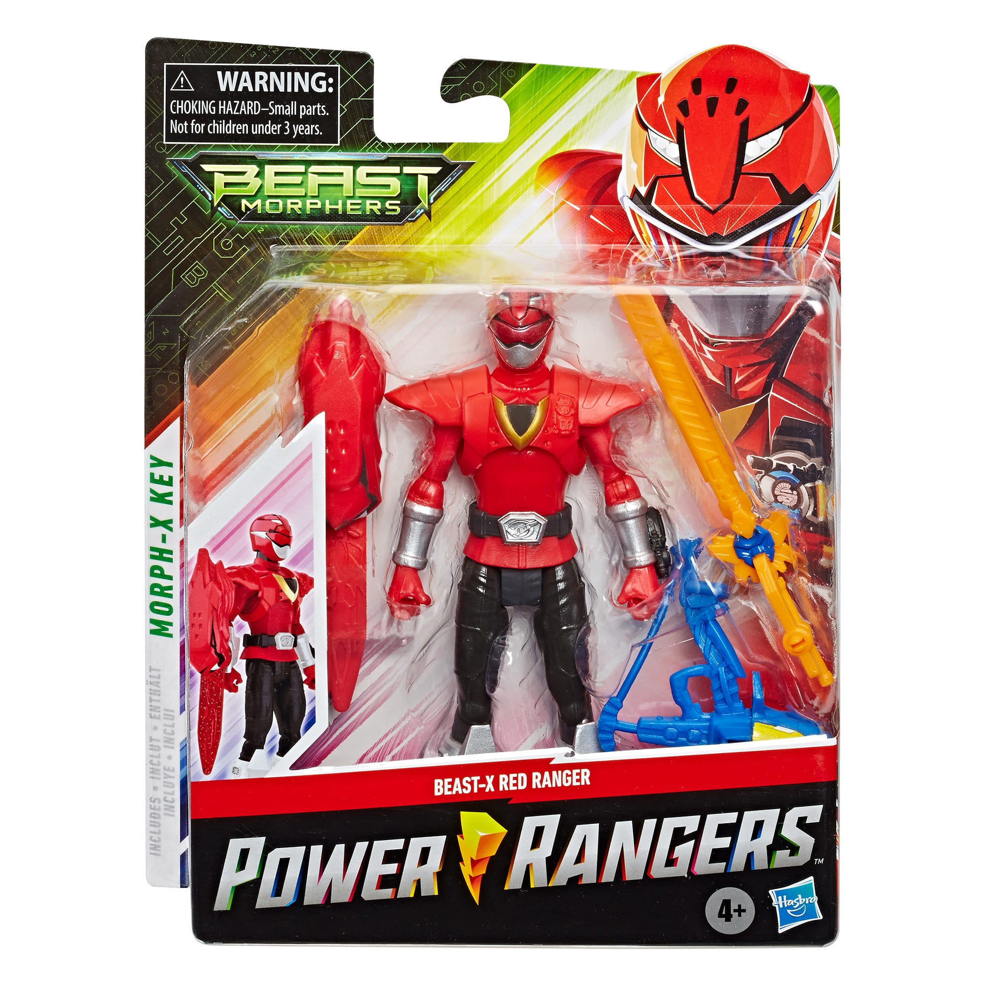 Power Rangers - Beast Morphers - 6 Inch Beast-X Red Ranger Action Figure