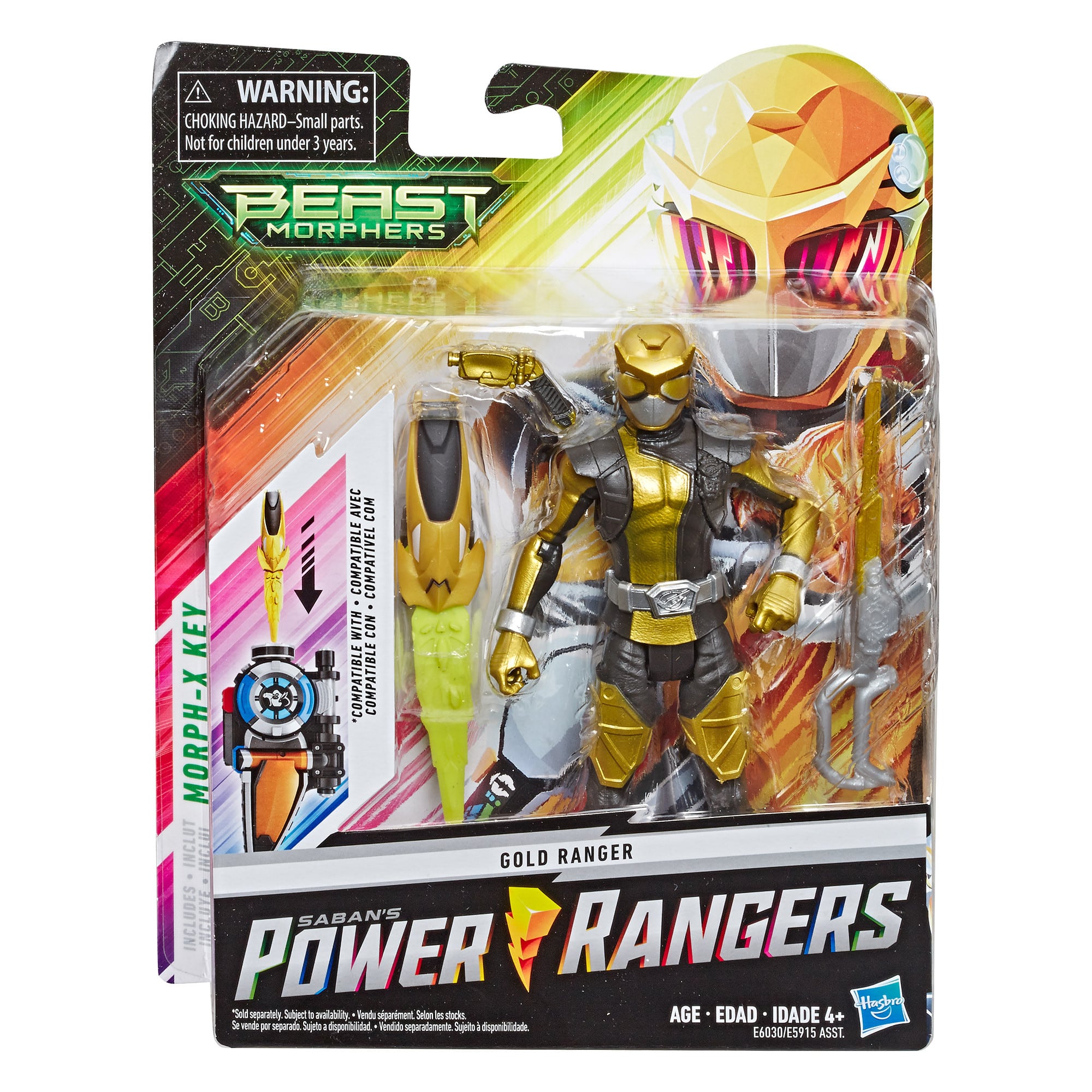 Power Rangers - Beast Morphers - 6 Inch Gold Ranger Action Figure