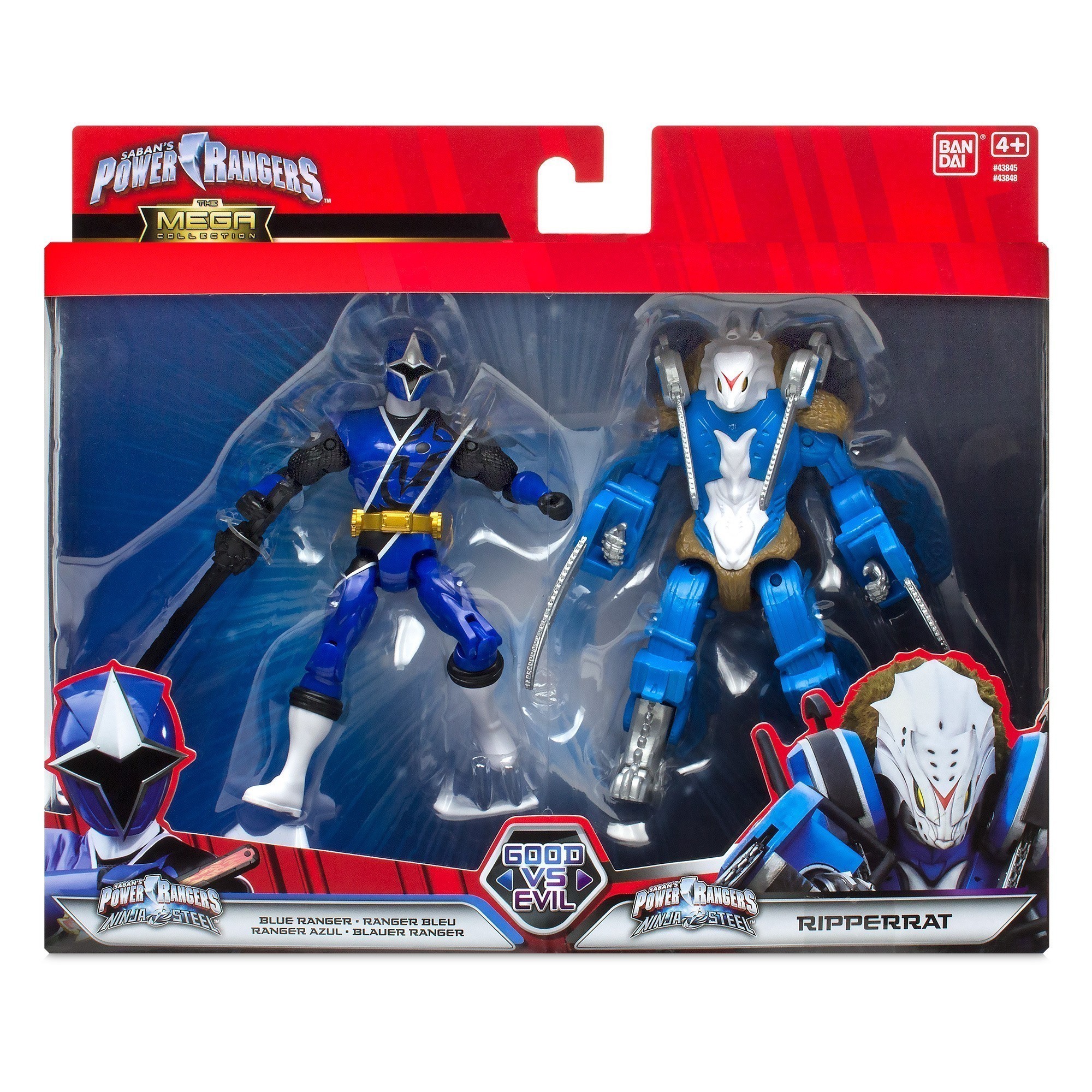 Power Rangers - Ninja Steel - Blue Ranger Vs Ripperrat