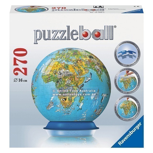 Puzzleball - Illustrated World Map - 270 Piece