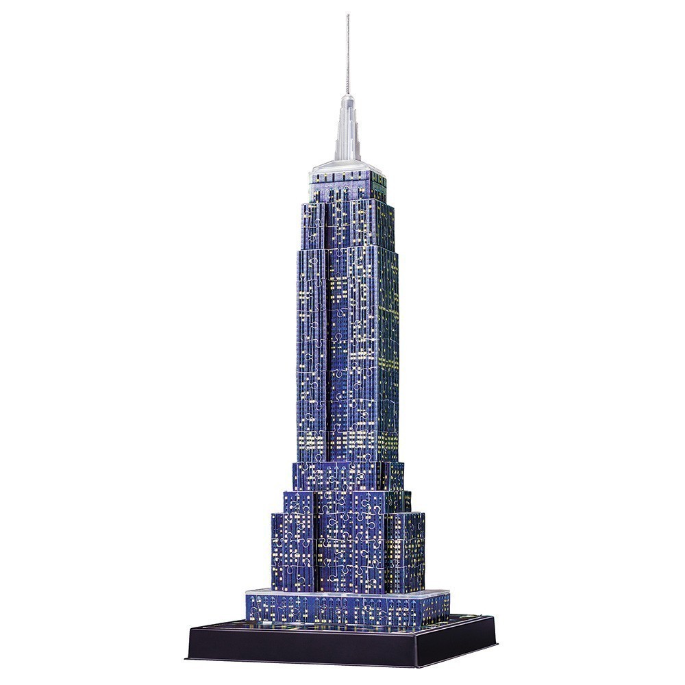 Ravensburger - 3D Night Edition Puzzle - Empire State Building 216 Puzzle Pieces