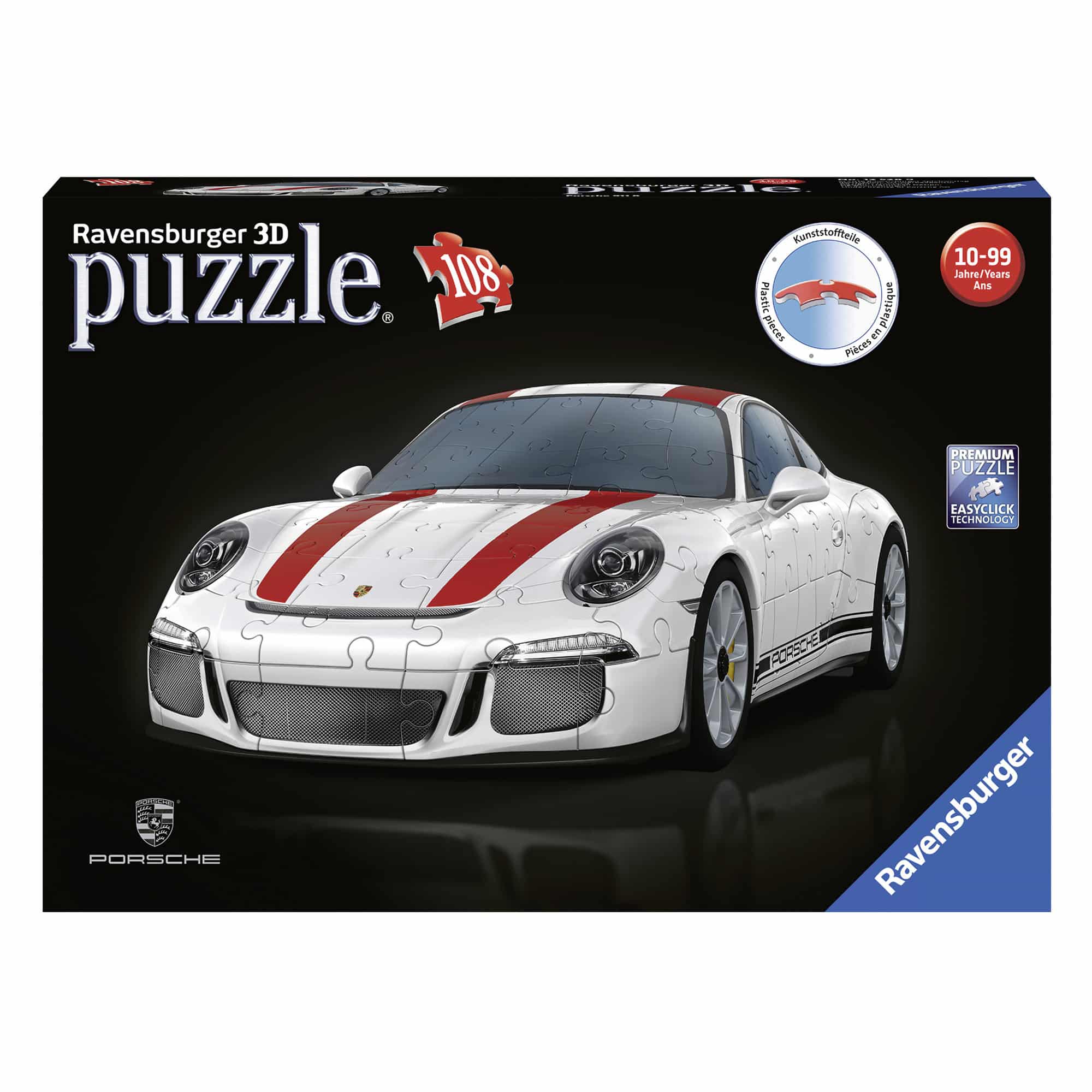 Ravensburger 3D Puzzle - Porsche 911R - 108 Pieces
