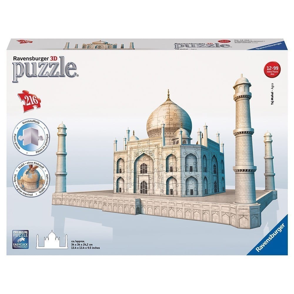 Ravensburger - 3D Puzzle - Taj Mahal 216 Puzzle Pieces