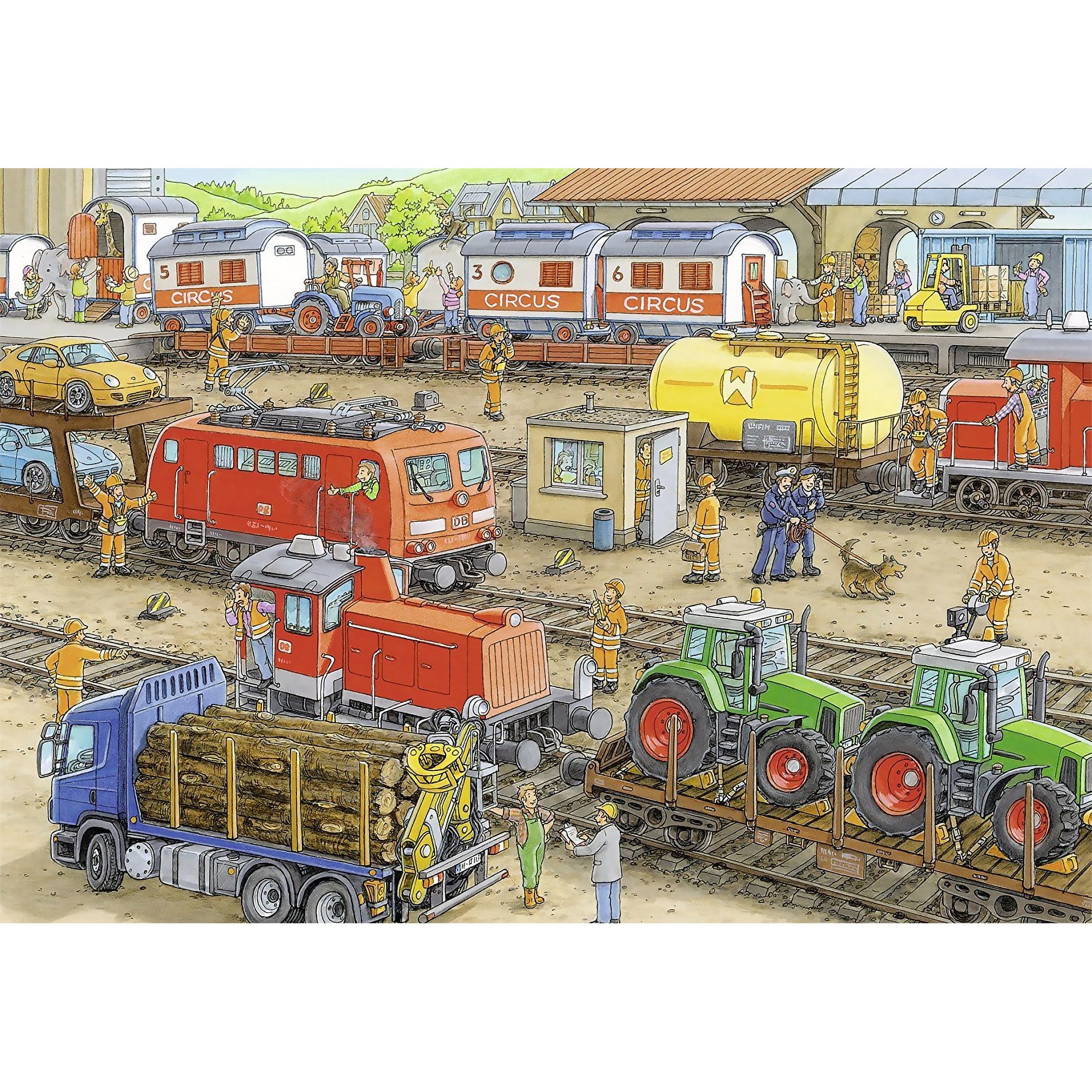 Ravensburger - Busy Train Station - 2 X 24 Pieces