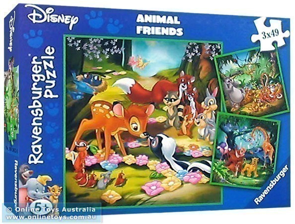 Ravensburger - Disney Animal Friends - 3 X 49 Pieces