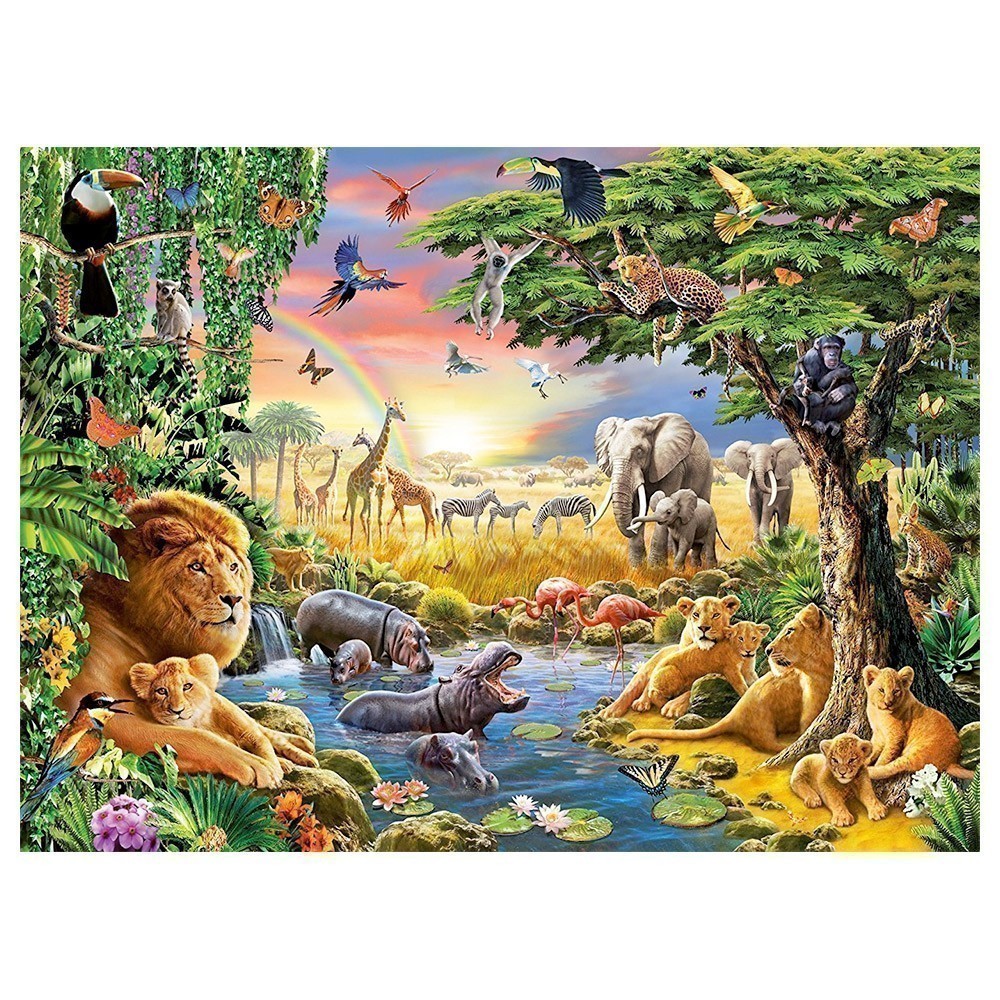 Ravensburger - Evening At The Waterhole - 300 XXL Piece Puzzle