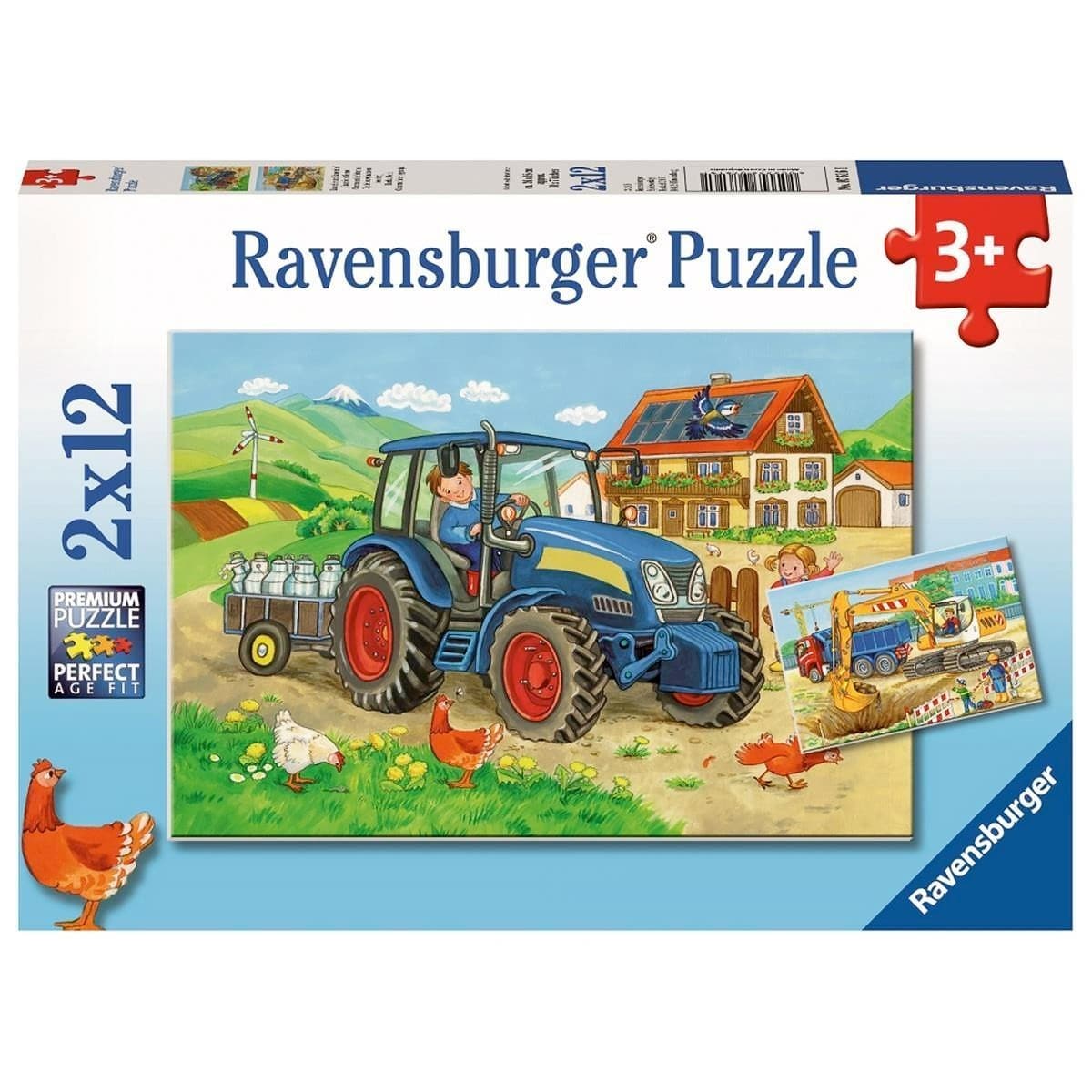 Ravensburger - Hard At Work - 2 X 12 Piece Puzzles