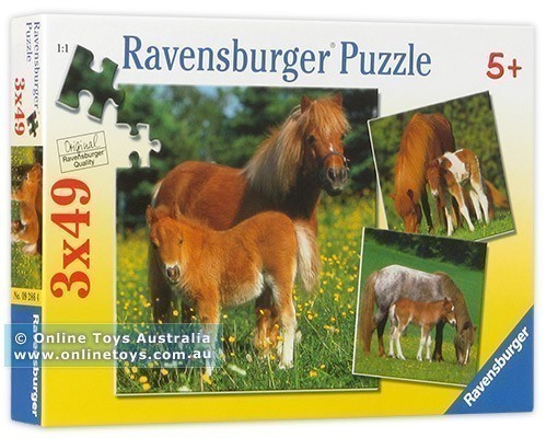 Ravensburger - Mare and Foal Puzzles - 3 X 49 Pieces