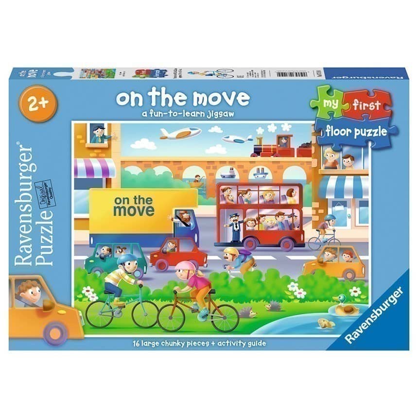 Ravensburger - My First Floor Puzzle - On The Move - 16 Pieces