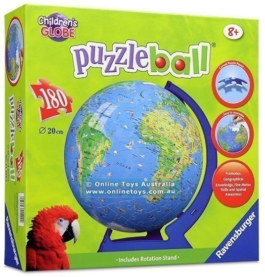 Ravensburger Puzzleball - Childrens Globe - 180 Piece Jigsaw Puzzle