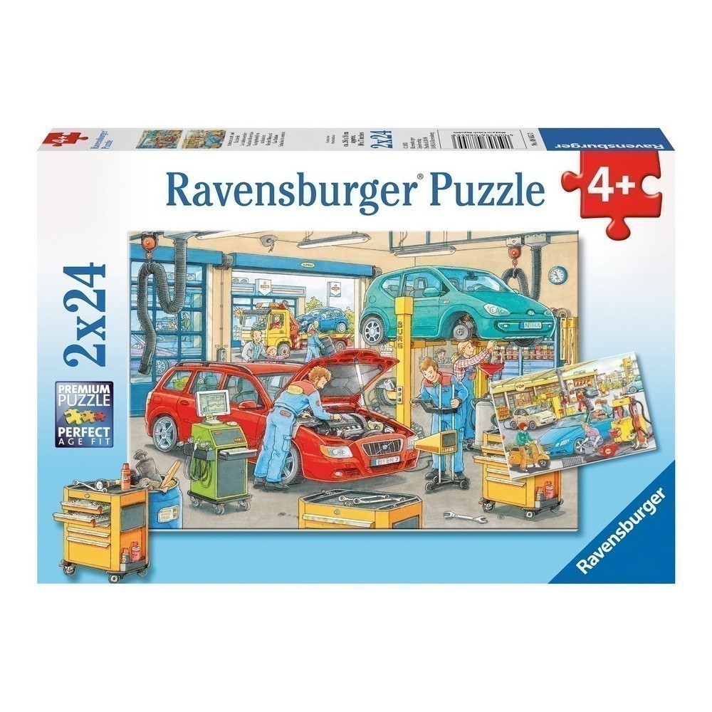 Ravensburger - Repair Shop & Gas Station - 2 X 24 Pieces
