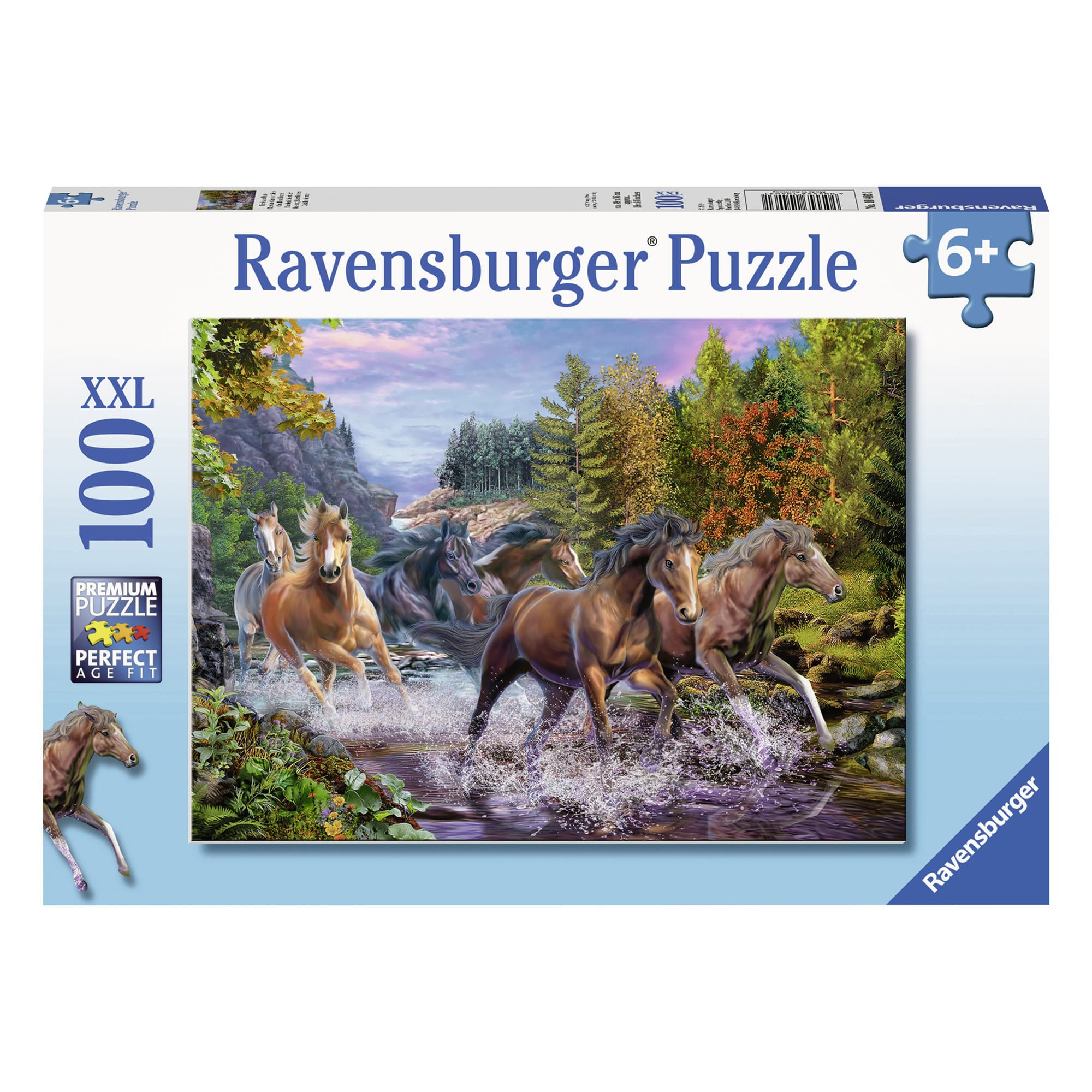 Ravensburger - Rushing River Horses Puzzle -  100 XXL Pieces